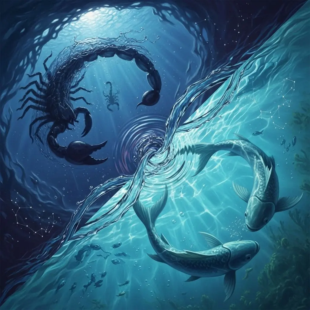 Explore the captivating dynamics between Scorpio and Pisces in love, friendship, and daily life—two water signs with an intuitive connection.