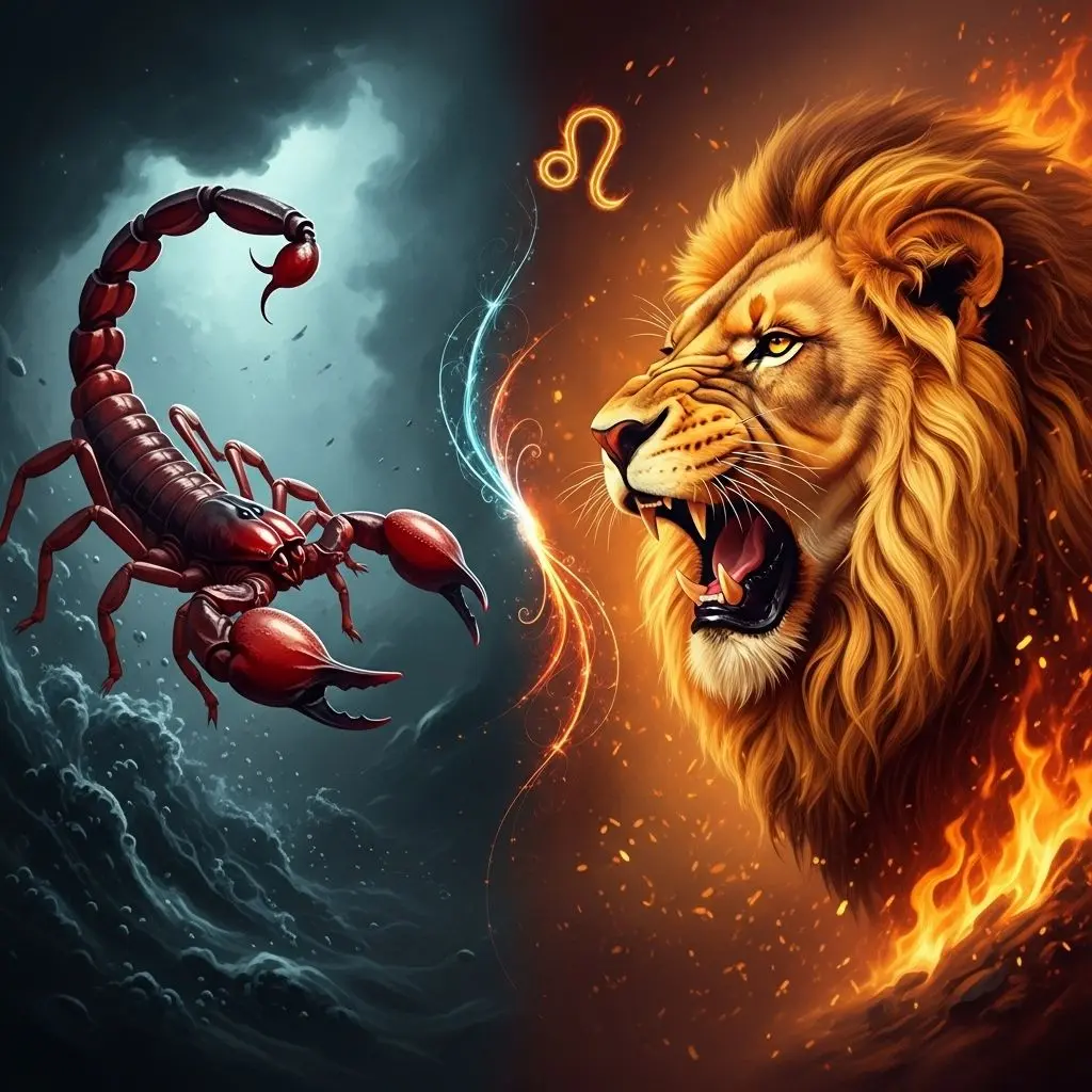 Explore the dynamic chemistry, strengths, and challenges of Scorpio-Leo relationships, from romantic attraction to long-term partnership.