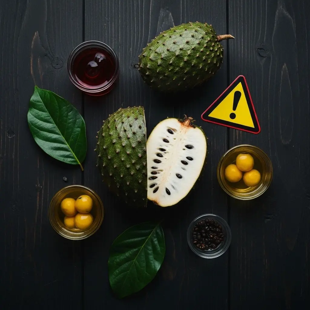 Learn about the potential side effects, risks, and important warnings associated with soursop (graviola) consumption.