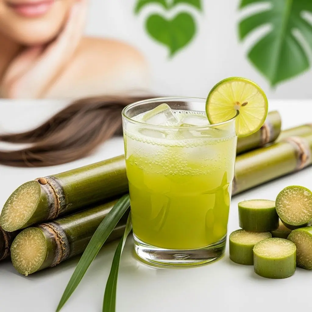 Unlock the natural benefits of sugarcane juice for glowing skin, strong hair, and overall wellness.