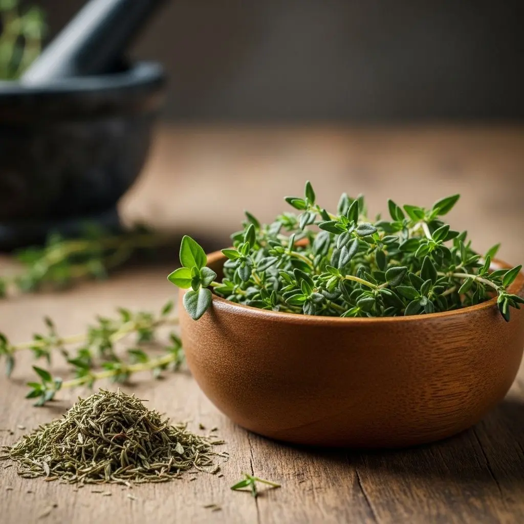 Before adding thyme to your diet or supplements, understand the potential short- and long-term side effects, allergies, drug interactions, and precautions.