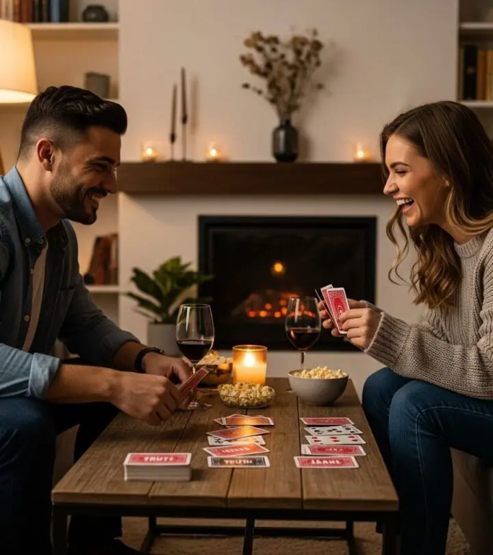 Spice up your relationship and strengthen your bond with these playful, flirty, and meaningful truth or dare questions for couples.
