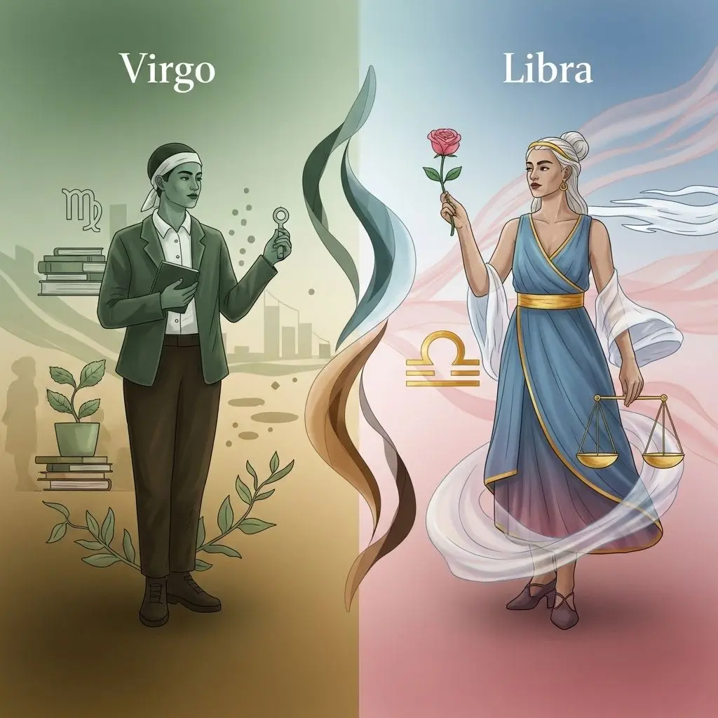Discover the unique dynamics, challenges, and opportunities when Virgo and Libra come together in love and life.