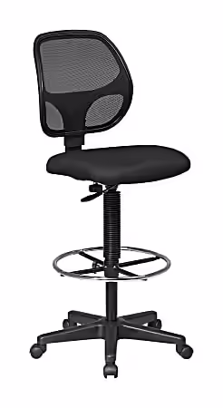  Office Star Deluxe Vinyl Seat and Mesh Back Drafting Chair