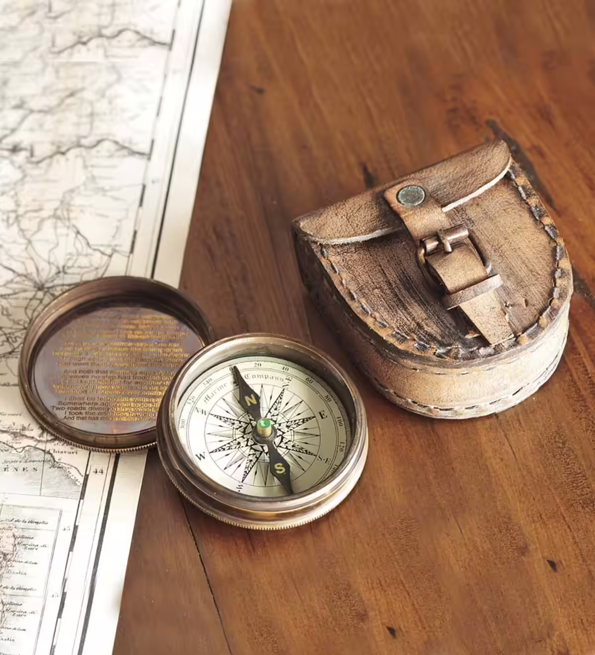  Wind And Weather Antique Brass Compass