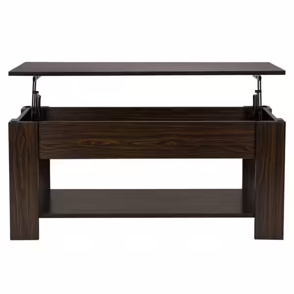  YAHEETECH Lift-Top Coffee Table With Hidden Compartment And Storage Shelf