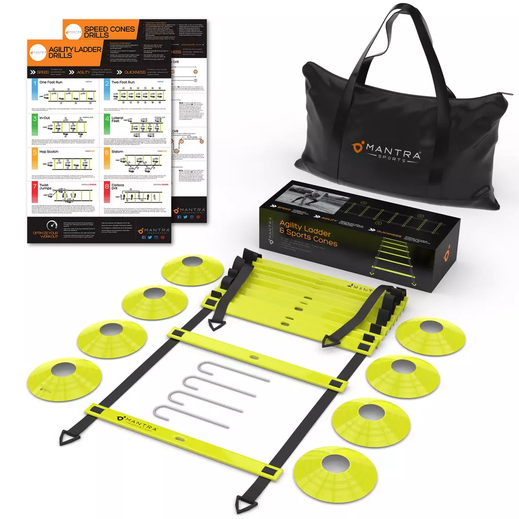 20ft Agility Ladder & Soccer Training Equipment for Kids