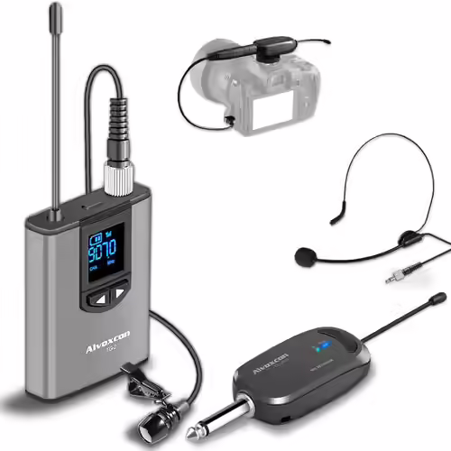 Alvoxcon Wireless Lavalier Microphone