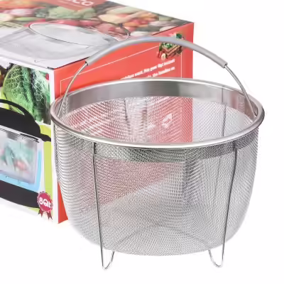 Aoizta Double-Tier Stackable Steamer Basket Set