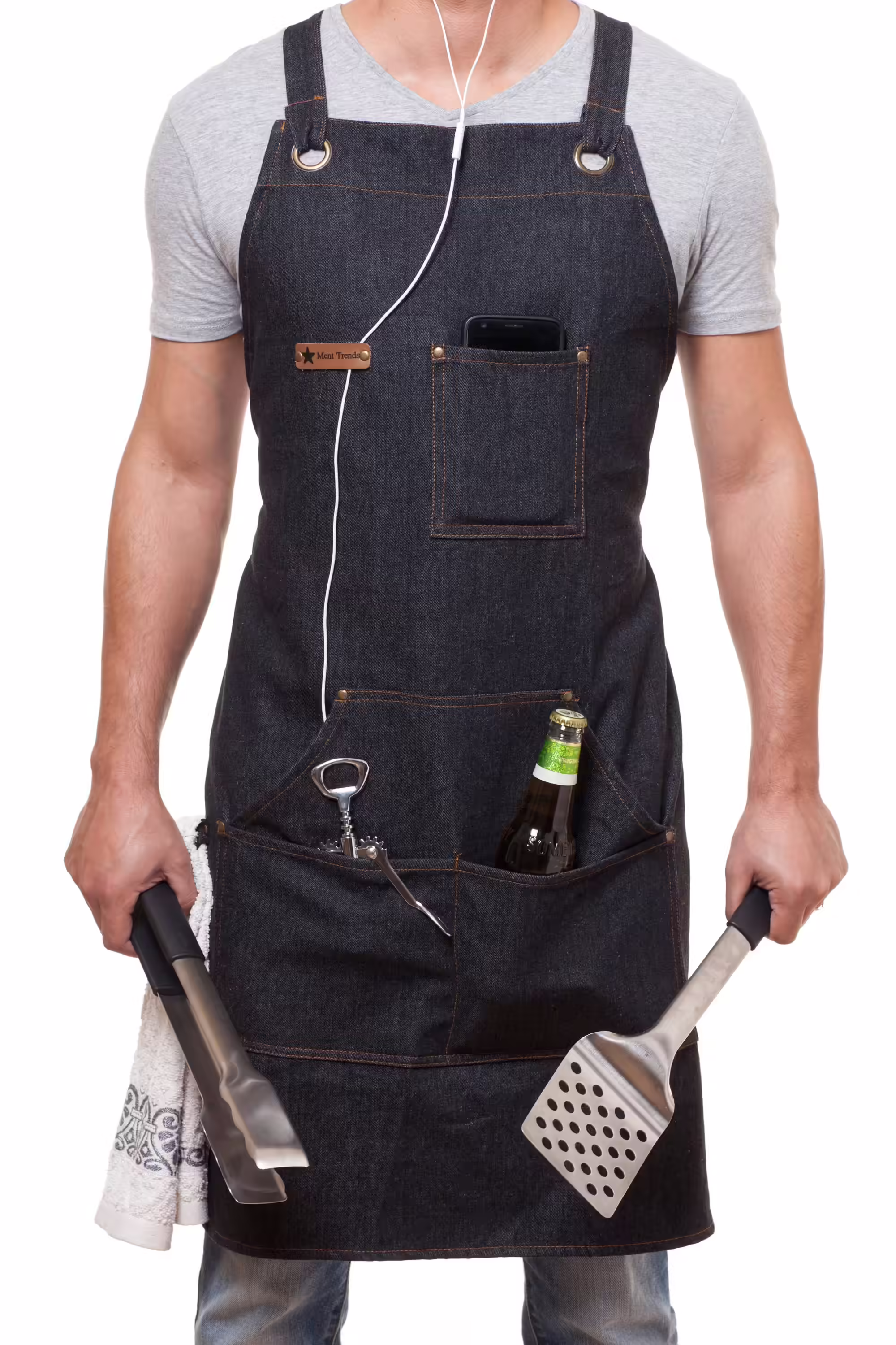 Arawak Brave Denim Apron for Chef Kitchen