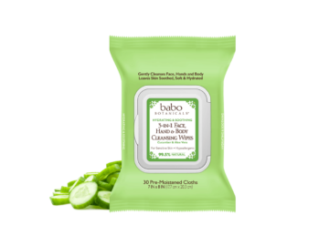 Babo Botanicals 3-In-1 Face, Hand & Body Cleansing Wipes