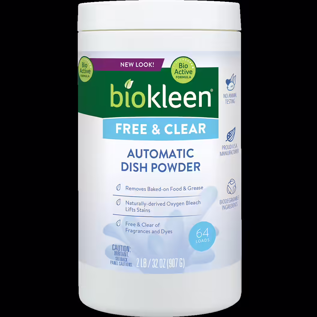 Biokleen Free & Clear Dishwashing Detergent Powder, Fragrance-Free