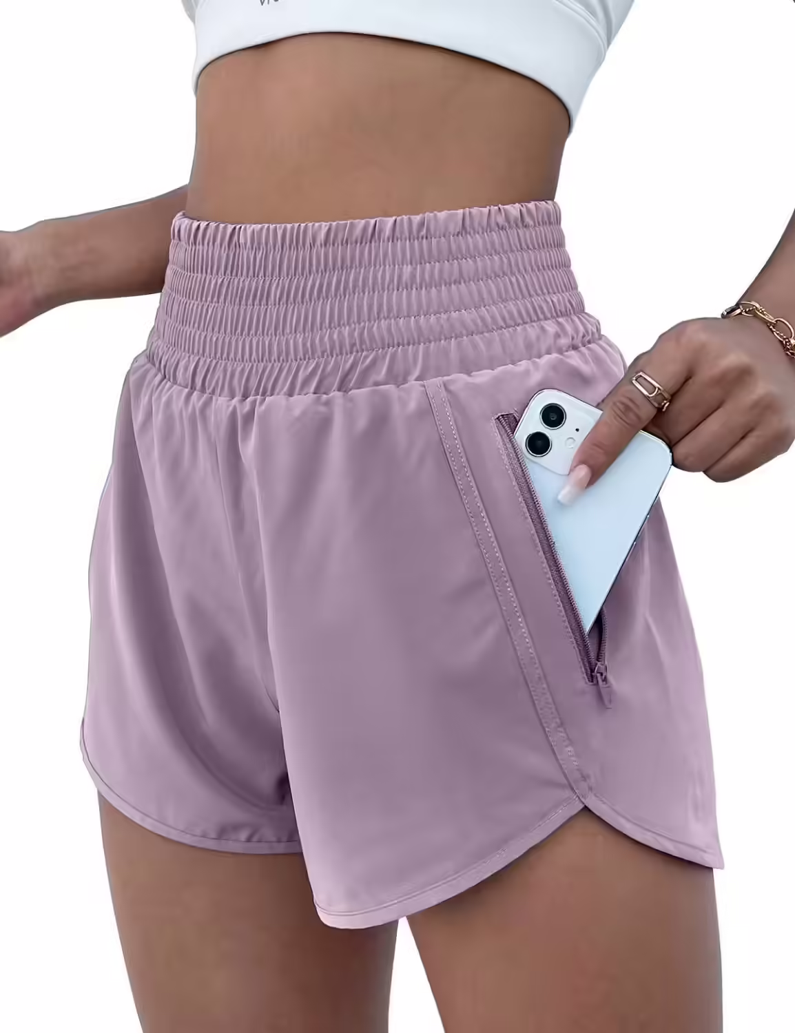 Blooming Jelly High-Waisted Gym Athletic Running Shorts