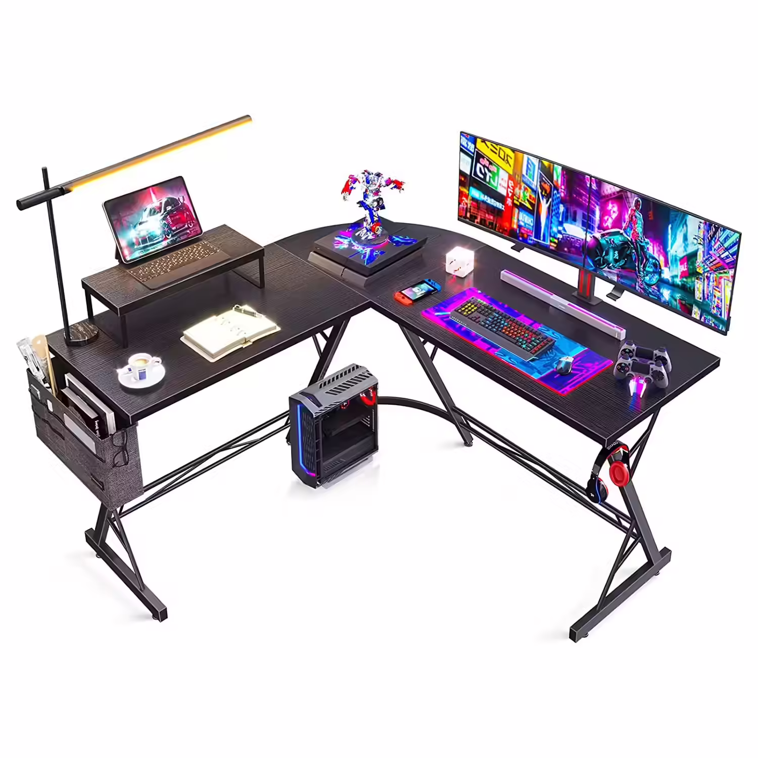 Casaottima L-Shaped Gaming Desk