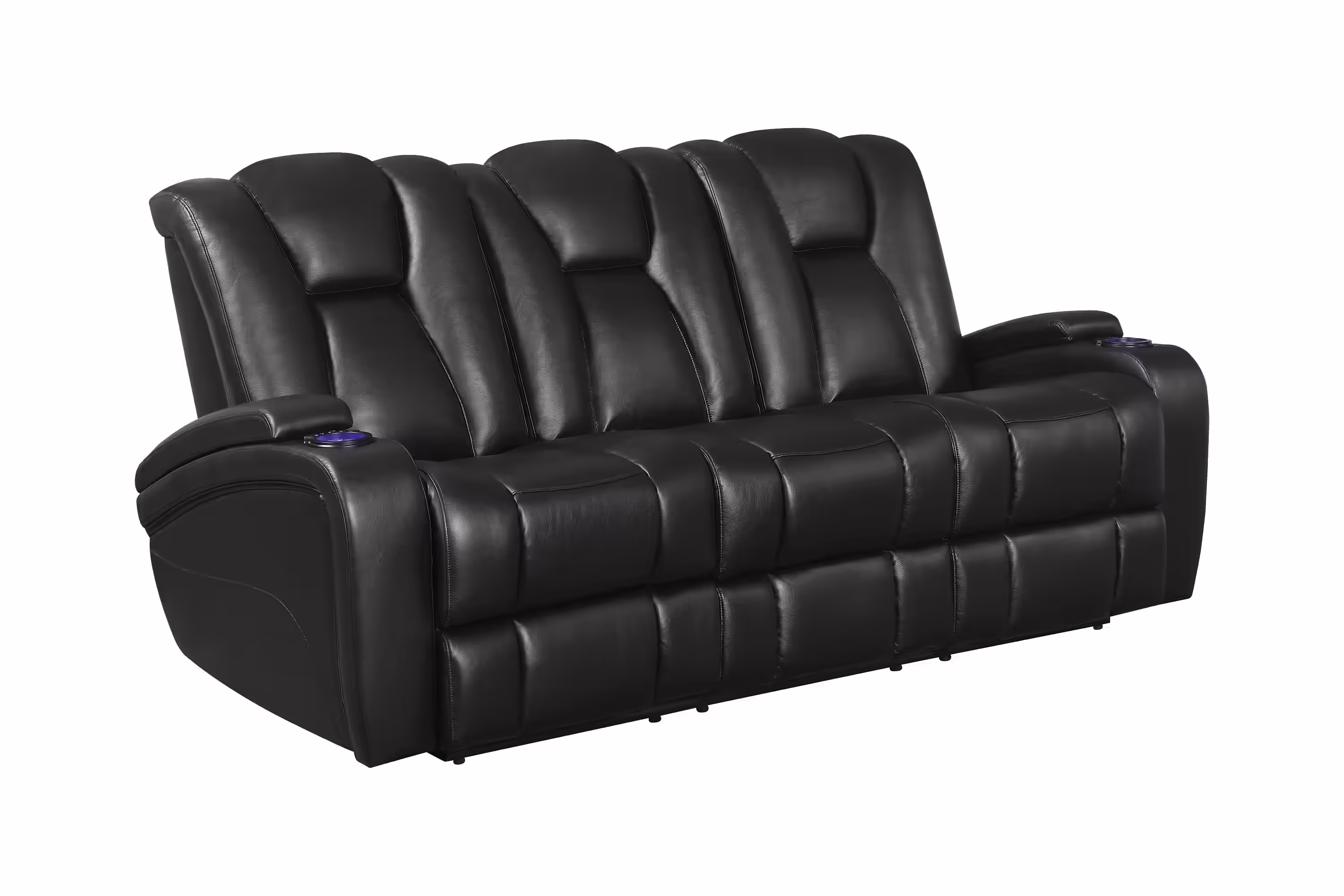 Coaster Home Furnishings Delange Reclining Power Sofa – Black