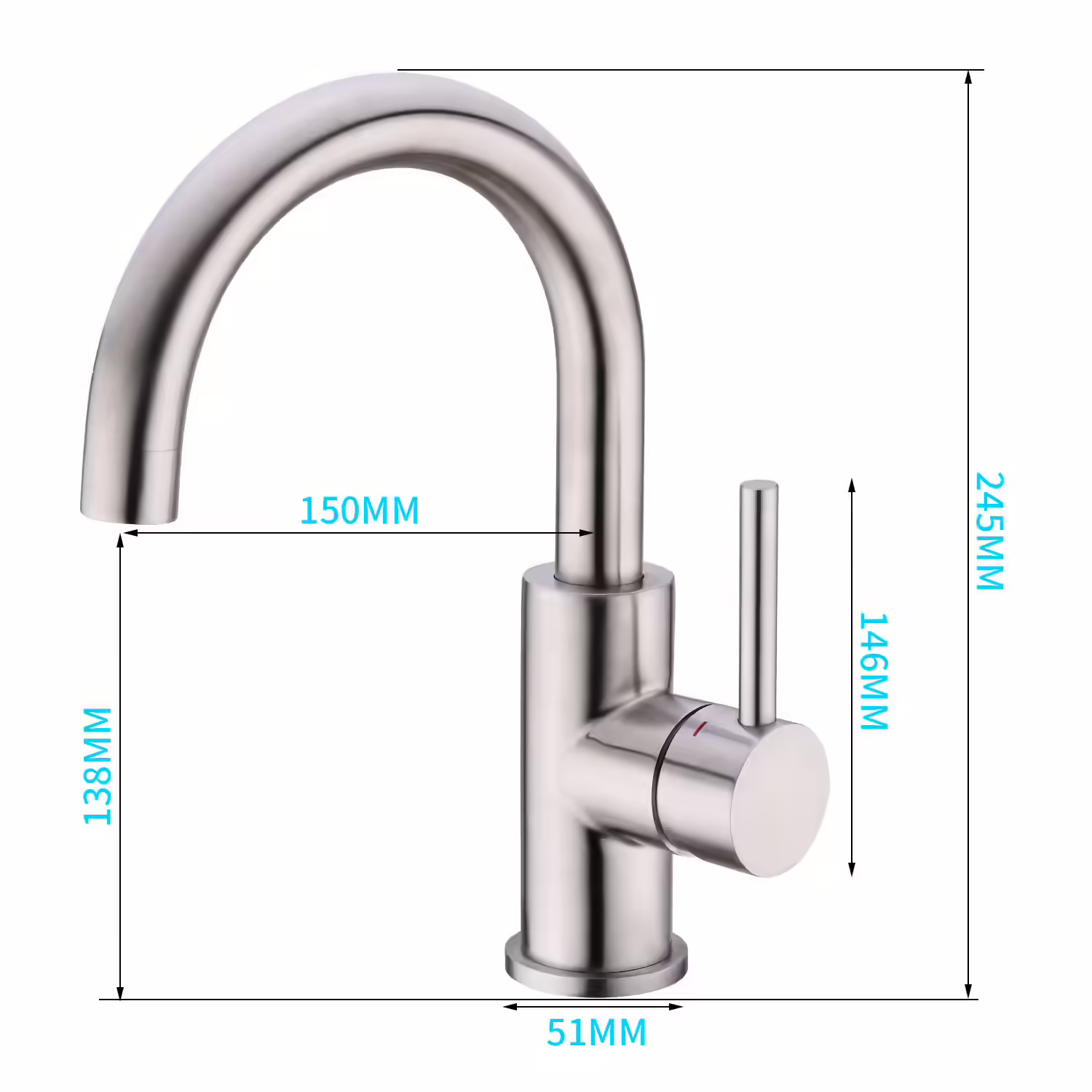 Crea Stainless Steel Farmhouse Sink Faucet