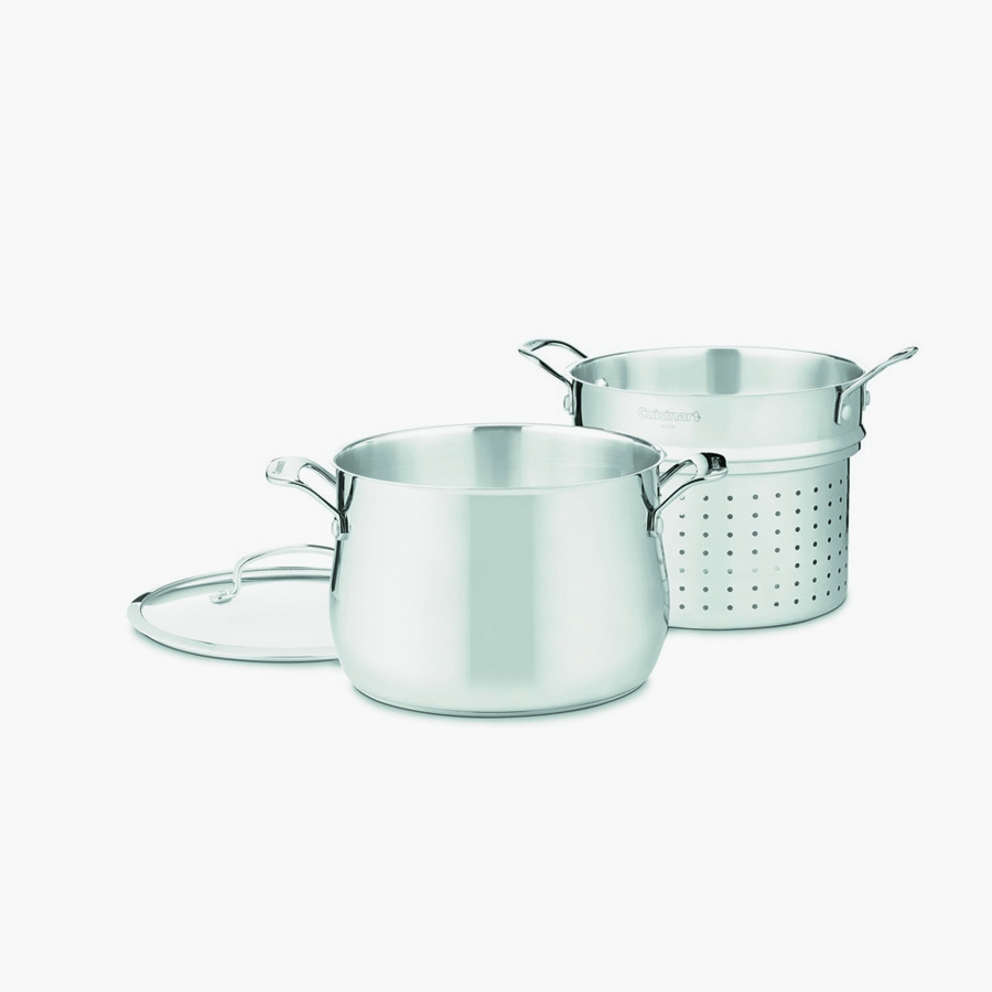 Cuisinart Contour Stainless 3-Piece Pasta Pot with Cover