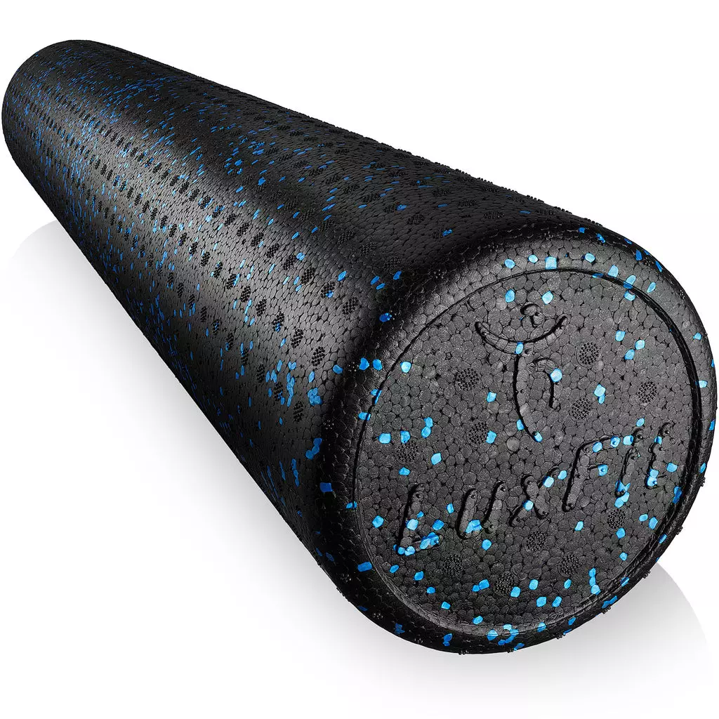 Foam Roller, LuxFit Speckled Foam Rollers for Muscles '3 Year Warranty' High Density Foam Roller for Physical Therapy, Exercise, Deep Tissue Muscle Massage. Back, Leg, Body Roller (Blue, 36 Inch) Blue 36 Inch