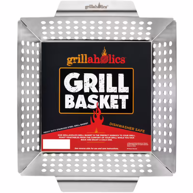 Grillaholics Heavy Duty Stainless Steel Grill Basket