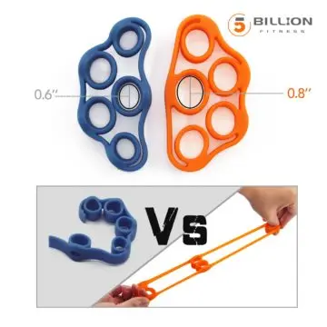 Grip Strengthener Hand Stretcher 5BILLION Fitness Finger Resistance Band for Forearm Exercise Climbing Rehab Golf Grip Guitar Finger 6 PCS Finger Stretchers