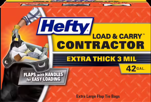 Hefty Load and Carry Contractor Heavy Duty Trash/Garbage Bags