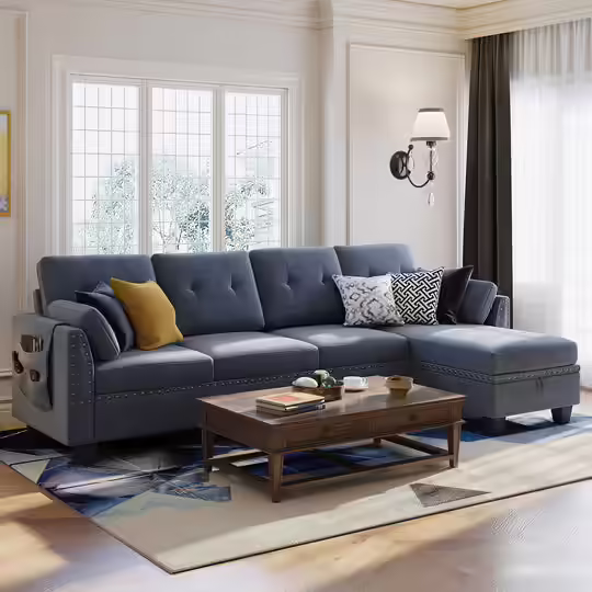 HONBAY Reversible Sectional Sofa Couch