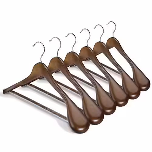 House Day Wide Shoulder Wooden Hangers