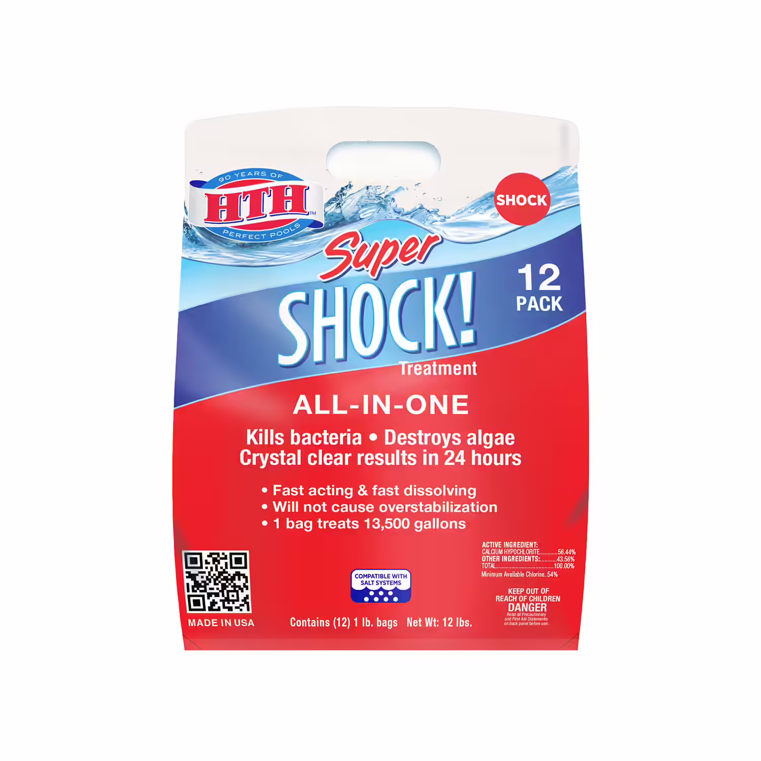 HTH 52026 Super Shock Treatment Swimming Pool Chlorine Cleaner
