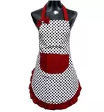 Hyzrz Lovely Lady Dot Flirty Canvas Funny Apron