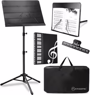Kasonic 2-In-1 Dual-Use Folding Sheet Music Stand