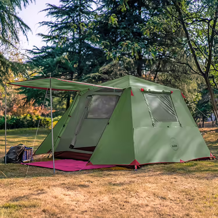 Kazoo Family Camping Tent With Automatic Aluminum Pole