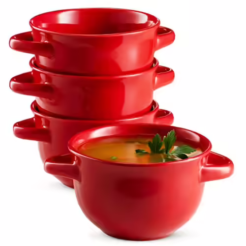 KooK Ceramic Soup Crocks With Handles
