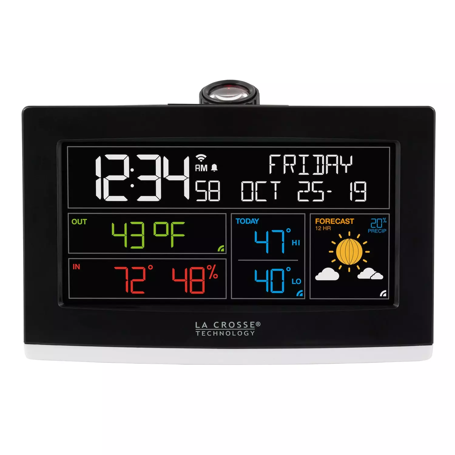 La Crosse Technology WiFi Projection Alarm Clock