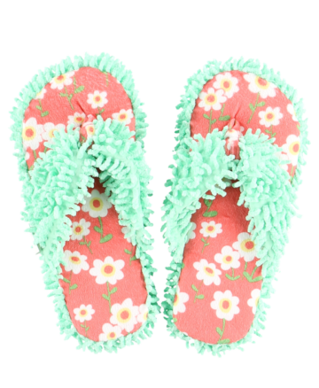 Lazy One Spa Flip-Flop Slippers for Women, Girls' Fuzzy House Slippers Rise and Shine Spa Slippers Small-Medium