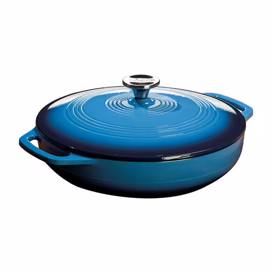 Lodge Enameled Cast Iron Casserole Dish With Lid