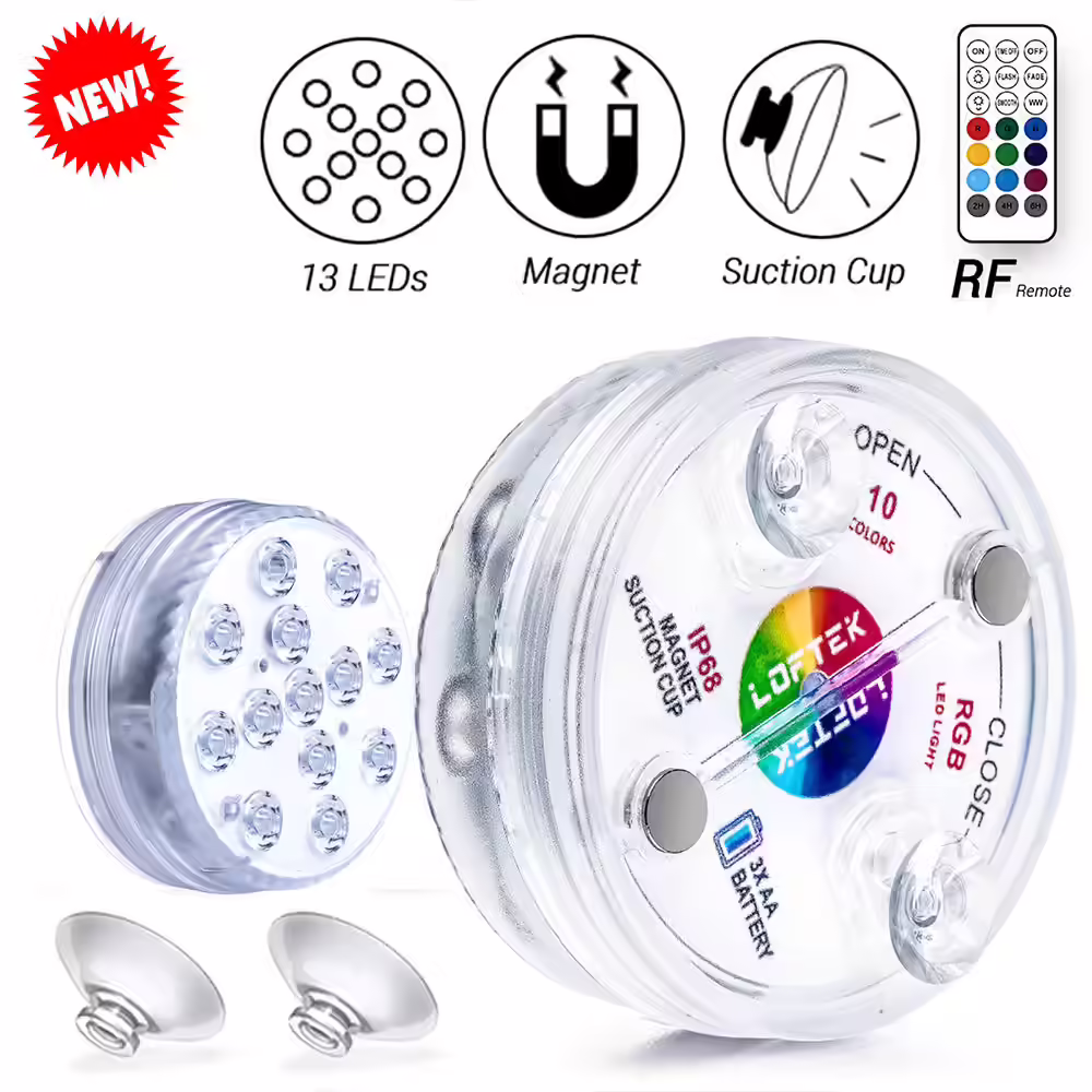 Loftek Submersible LED Lights With Remote