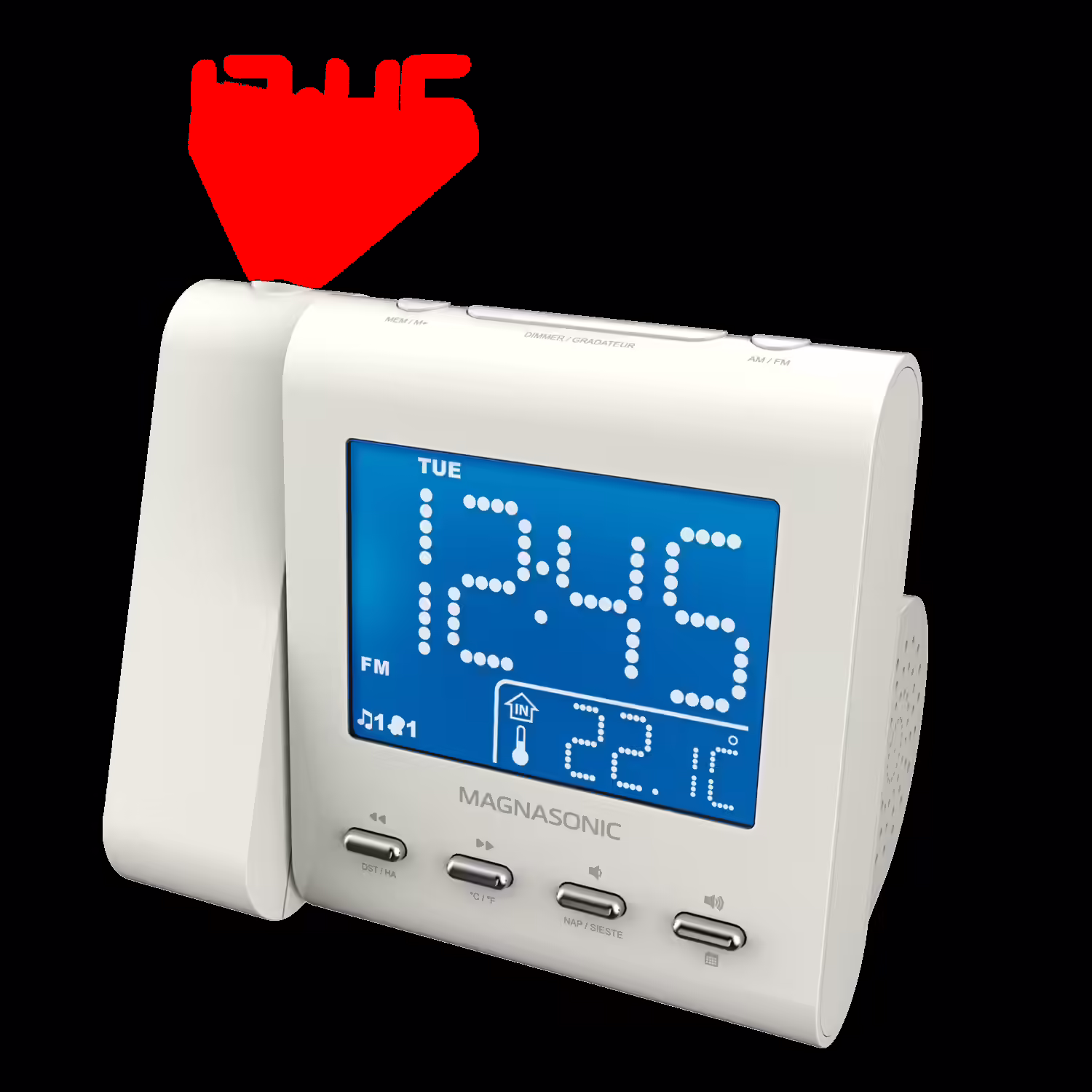 Magnasonic Projection Alarm Clock Radio