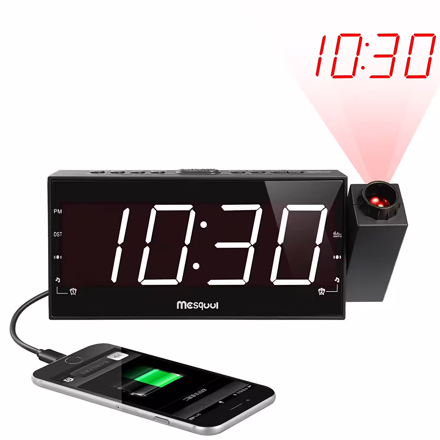 Mesqool Projection Digital Alarm Clock