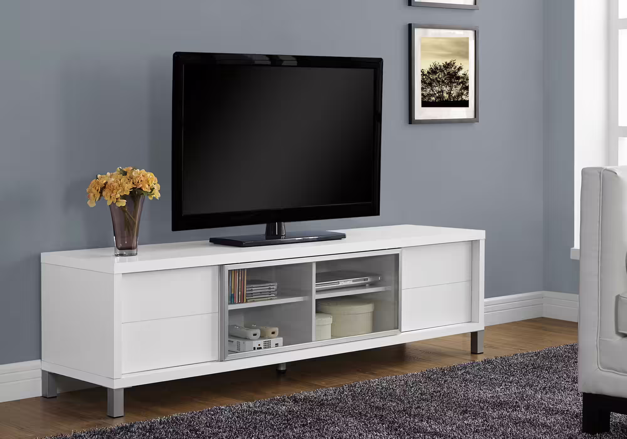 Monarch Specialties I 2537 TV Console, Euro Style