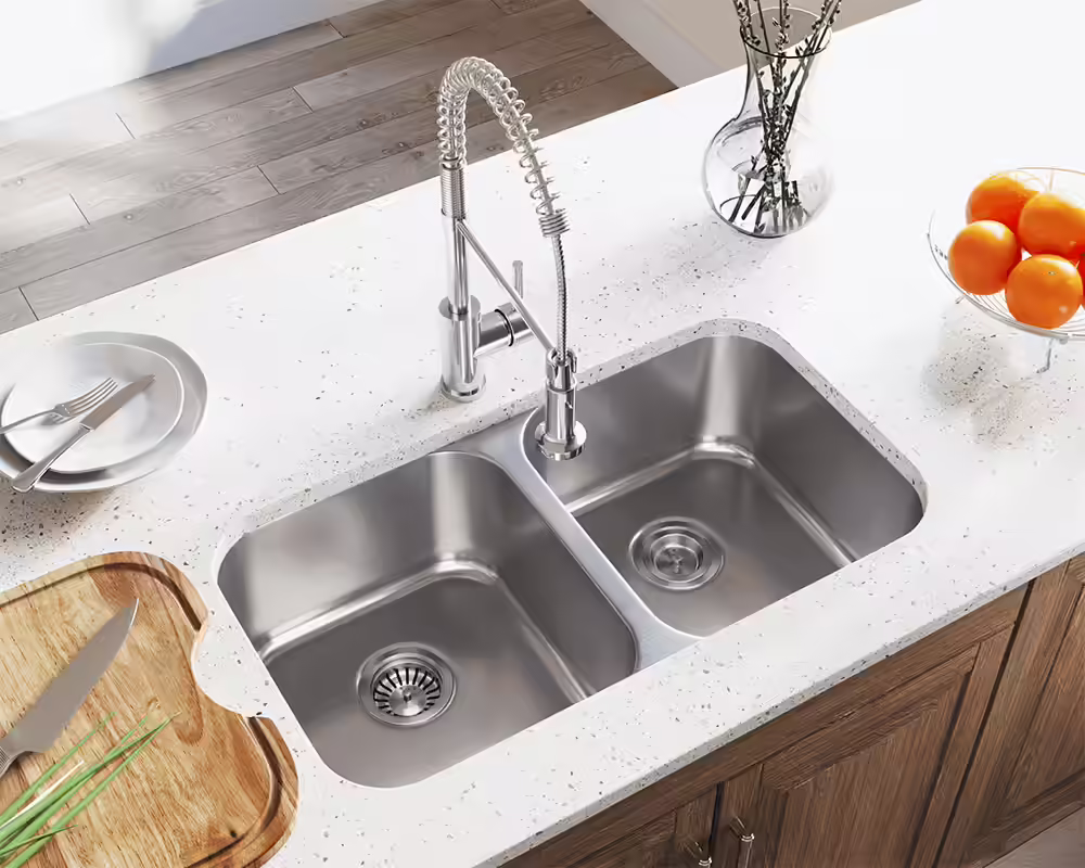 MR Direct Double Bowl Undermount Kitchen Sink