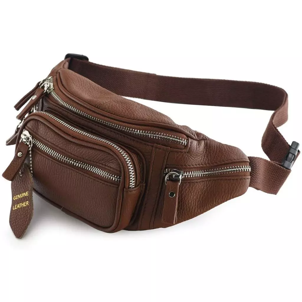 Nabob Leather Fanny Pack Waist Bag Multifunction