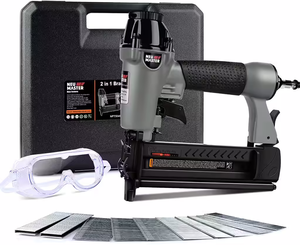 Neu Master Pneumatic Brad Nailer And Staple Gun