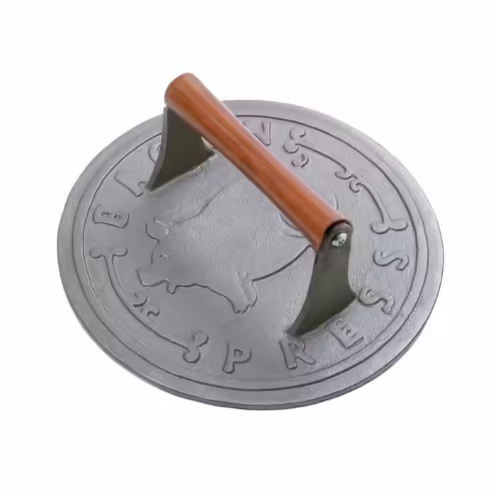Norpro 8.75-Inch Cast Iron Bacon Press With Wood Handle