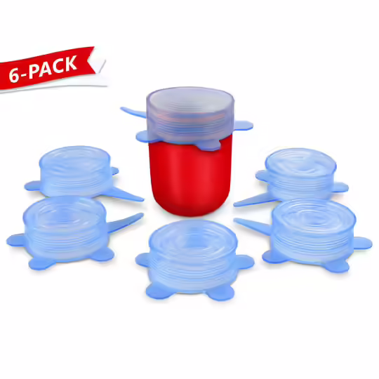 Orblue Silicone Stretch Lids, 6-Pack Small, 2.6 Inches (stretches to 3.5 inches)