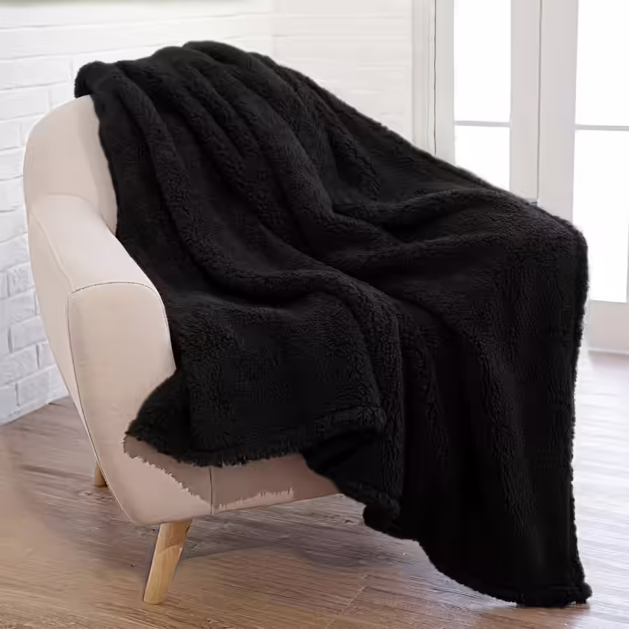 Pavilia Plush Sherpa Throw Blanket