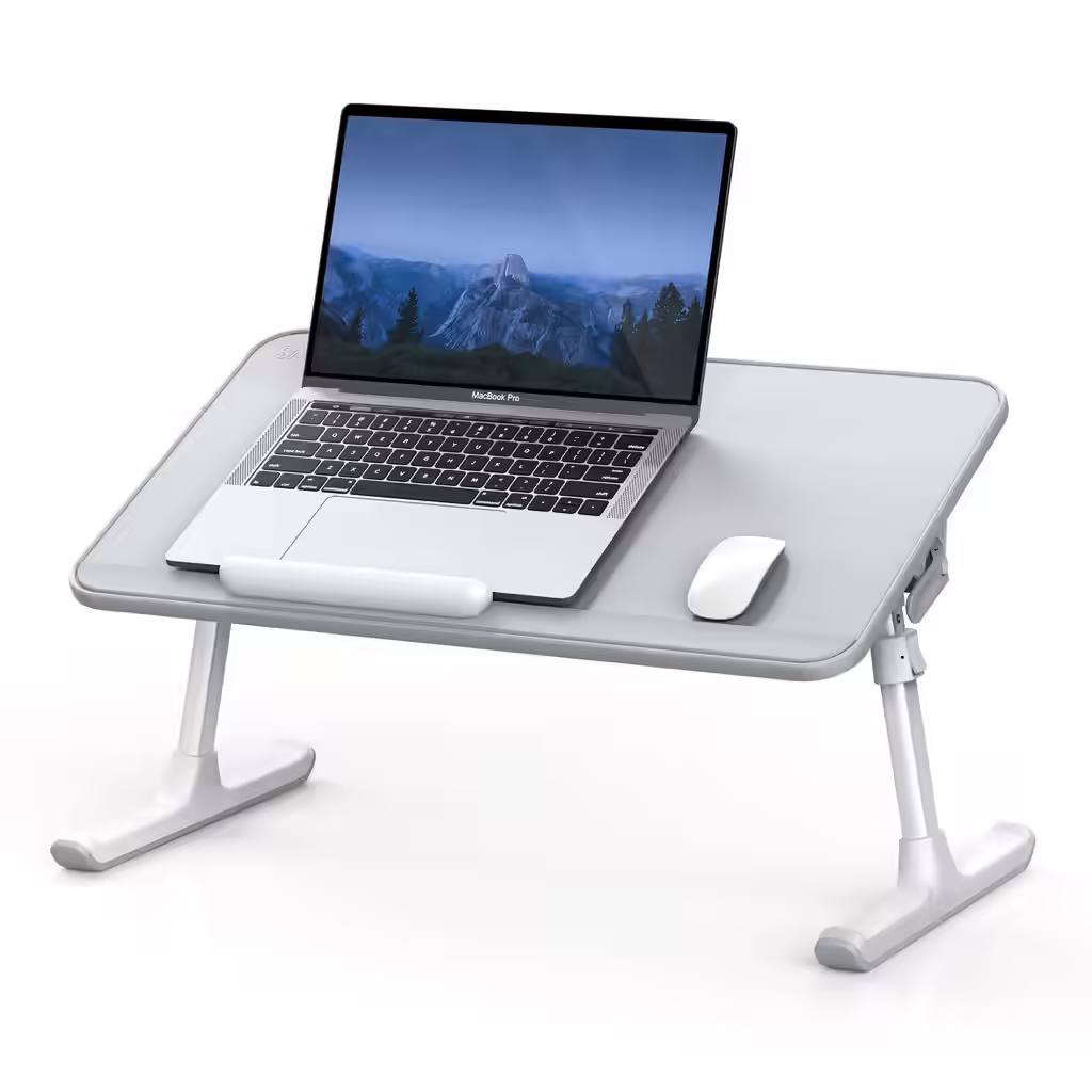 Saiji Adjustable PVC Leather Laptop Bed Table
