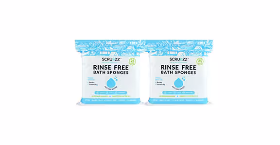 Scrubzz Bath Alternative Rinse Free Bath Sponges