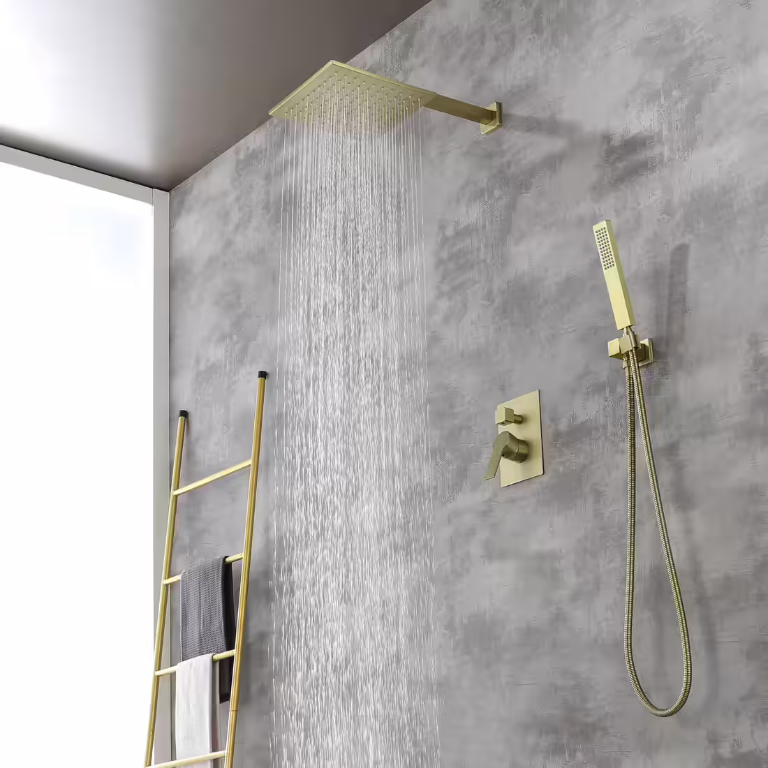 Shamanda Brass Rainfall Shower System