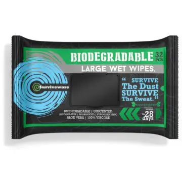 Surviveware Biodegradable Large Wet Wipes