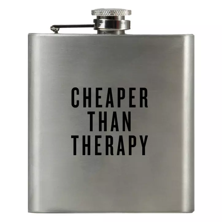 Swab Brewery Cheaper Than Therapy Hip Flask